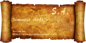 Somogyi Azár névjegykártya