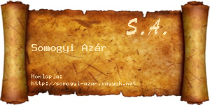 Somogyi Azár névjegykártya